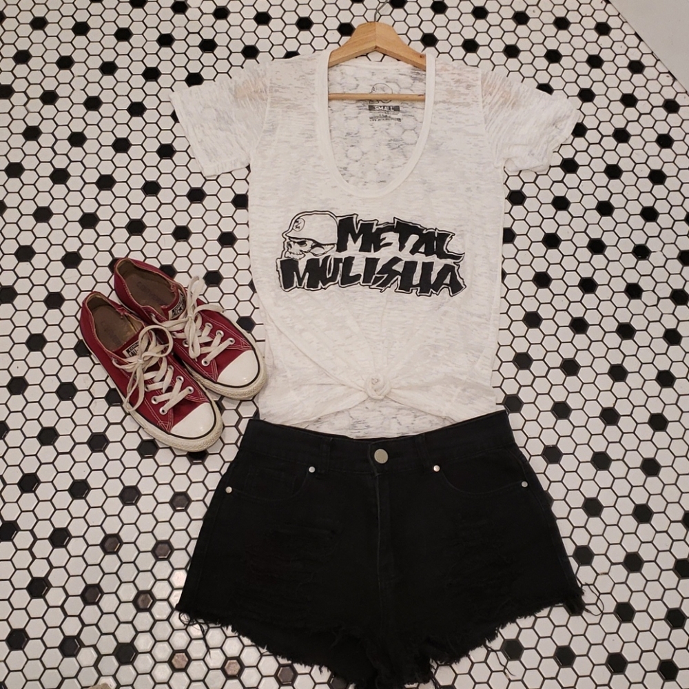 Metal Mulisha OG Ikon Burnout Tee White
